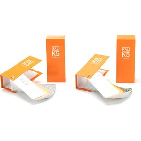 RAL K5 Color Chart, 1 x Gloss, 1 x Semi-Matte, Full Page Color Swatches