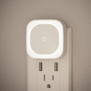 2 Pack Plug in Night Light with Motion Sensor & Dusk to Dawn Sensor, 3 Sensor Modes, Red Night Lights Plug into Wall, Home Decor, Owl Mode, Dimmable Nightlight for Kids, Bathroom, Bedroom