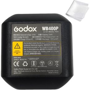 Godox WB400P Battery for Godox AD400Pro Flash,𝟐𝟎𝟐𝟒 𝐔𝐩𝐠𝐫𝐚𝐭𝐞𝐝 𝐕𝐞𝐫𝐬𝐢𝐨𝐧, Godox AD400 Pro Battery, Upgraded Improved Version with Activation Button and Software Optimization