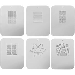 Andoer 6pcs Gobos Graphics Cards Metal Plates with Hollow Patterns for Optical Snoot Conical Focalize Condenser Art Special Effects Shaped Beam Light Photography Light Accessories (6PCS)