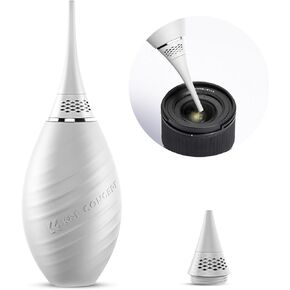 K&F Concept Bellows Camera Power Bellows Cleaning Equipped with Long Spouts with Soft Silicone Tip of Lens, Camera, Sensor, DSLR, Keyboard, Optics, White