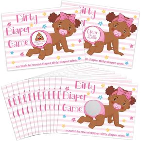 60 Pieces Baby Shower Scratch off Game Funny Raffle Cards Baby Shower Party Games Decorations Cute Activity for Baby Shower Activity and Idea for Boy Girl (Nude Color)