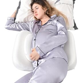 Pregnancy Pillows for Sleeping, Maternity Pillow for Pregnant Women, Pregnancy Body Pillow Upgraded Memory Foam,with Removable, Washable Cover, Support for Belly, Back, HIPS (White)