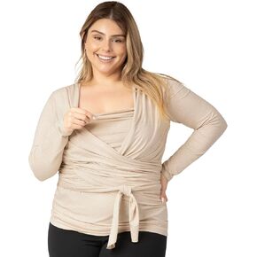 Kindred Bravely Organic Cotton Skin to Skin Long Sleeve Wrap Top | Kangaroo Shirt, Nursing Top