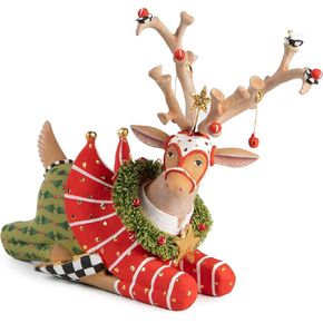 MACKENZIE-CHILDS Patience Brewster Dash Away Donna Reindeer Decoration, Holiday and Christmas Decoration for Home