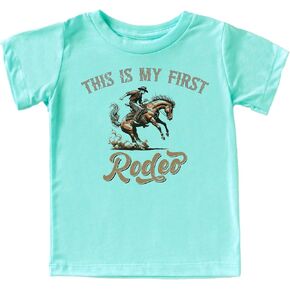 This is My First Rodeo Birthday Shirt for Baby Girls or Boys Country Western Theme 1st Bday Outfit