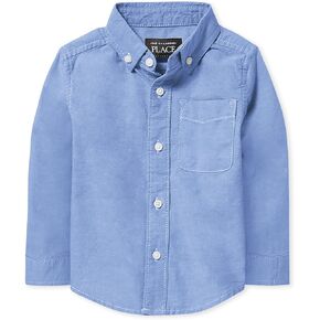 The Children's Place Baby Boys And Toddler Boys Long Sleeve Oxford Button Down Shirt,Lt Blue,6-9MONTHS