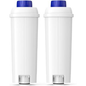 DLSC002 Water Filter Replacement Compatible With Delonghi Coffee Machines Activated Carbon Softener For De'longhi 5513292811 Ecam, Esam, Etam, Bco410, Bco420, Ec680, Ec800, Cfl-950, Ser3017, 4 Pack