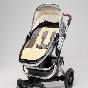 Australian Merino Lambskin Stroller Liner/Universal fit, Temperature regulating, Breathable, Easy-Care (Natural)