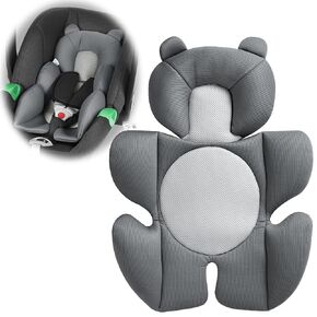 Baby Support Cushion - Breathable 3D Mesh Infant Insert for Strollers, Car Seats, High Chairs, and More - Perfect for Newborns (Black)