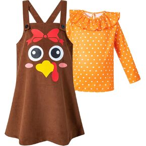 مجموعة ملابس بدون أكمام لعيد الشكر للفتيات الصغيرات من تركيا in Kuwait