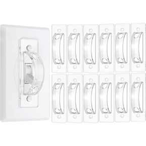 Bates- Light Switch Guard Cover, 6 Pack, Clear, Toggle Switch Cover, Light Switch Blocker, Light Switch Cover Child Proof Light Switch Cover Guard, Lightswitch Cover, Toggle Switch Guard