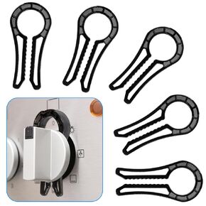 Gas Stove Knob Locks, Oven Lock Child Safety Stove Guard, Baby Proofing Stove Knob Safety Covers Black Color, Pack of 5