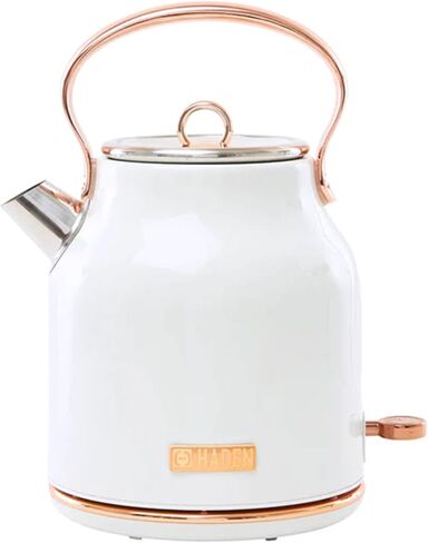Haden 1.7L Stainless Steel Electric Kettle and 2 Slice Wide Slot Toaster Kitchen Appliance Set for Home and Cooking Essentials, Black/Copper in Saudi Arabia