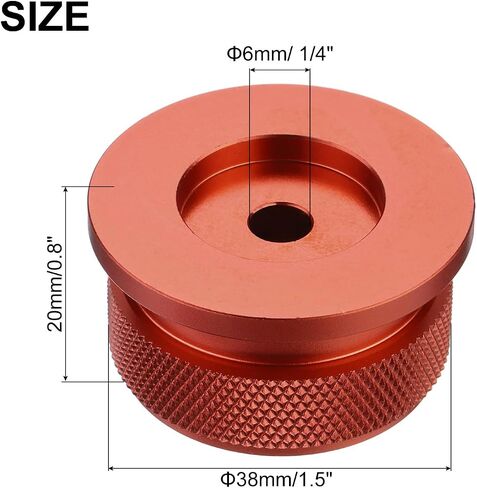 MECCANIXITY Aluminium Potentiometer Knobs 1/4"x1.5", Universal Top Hat Knobs Volume Tone Control Knob with Set Screw for Guitar Bass, Red in Saudi Arabia