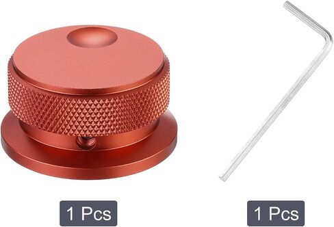 MECCANIXITY Aluminium Potentiometer Knobs 1/4"x1.5", Universal Top Hat Knobs Volume Tone Control Knob with Set Screw for Guitar Bass, Red in Saudi Arabia