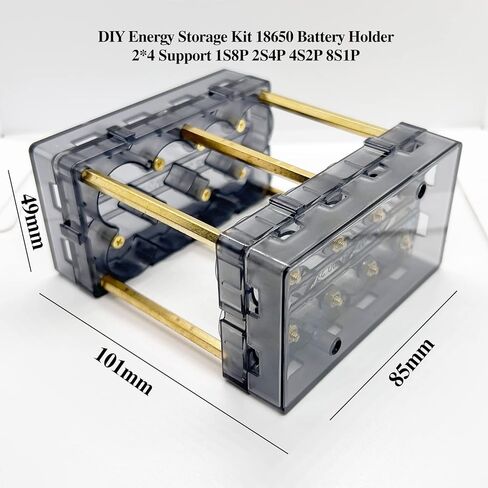 DIY Energy Storage Kit 21700 Battery Holder Case Box Bracket Slot PC+ABS Plastic Material,Support 2S3P 3S2P 1S6P Splicable No Soldering Support High Current 2pcs (2pcs 2 * 3 Slots) in Kuwait