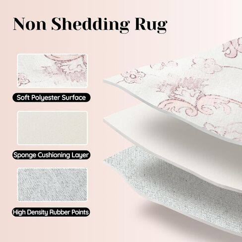 5x7 Area Rugs 5x7 Rug Vintage Rugs 5x7 Machine Washable Rugs Floor Carpet Non-Slip Low Pile Area Rugs for Living Room Bedroom Dining Room Indoor Beige in Kuwait