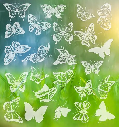 26PCS Leaf Window Bird Decals for Birds Strikes - Anti-Collision Window Clings to Prevent Bird Strikes Static Cling Window Decals in Saudi Arabia