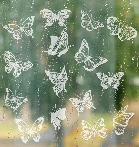 26PCS Leaf Window Bird Decals for Birds Strikes - Anti-Collision Window Clings to Prevent Bird Strikes Static Cling Window Decals in Saudi Arabia