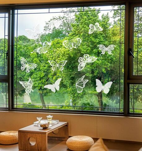 26PCS Leaf Window Bird Decals for Birds Strikes - Anti-Collision Window Clings to Prevent Bird Strikes Static Cling Window Decals in Saudi Arabia