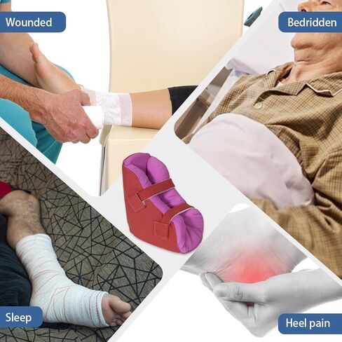 Egg Shell Foam Heel Protector Bed Sore Pillow Cushion for Pressure Sores,Foot Pillow for Bedridden Patients Supplies, Ankle Pillow Heel Protectors for Heel Pain (1 Count-Freshen Lavender) in Kuwait