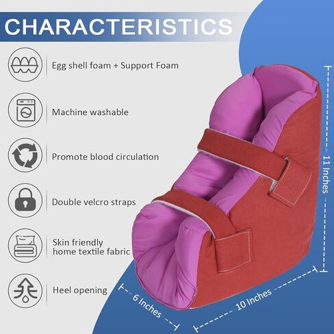 Egg Shell Foam Heel Protector Bed Sore Pillow Cushion for Pressure Sores,Foot Pillow for Bedridden Patients Supplies, Ankle Pillow Heel Protectors for Heel Pain (1 Count-Freshen Lavender) in Kuwait