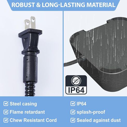 وعاء ماء ساخن للكلاب 120 أوقية، وعاء كلب ساخن في الهواء الطلق، وعاء للحيوانات الأليفة ساخن لأرانب دجاج القطط، وعاء حراري أزرق مع سلك طاقة مقاوم للمضغ، سقي 38 واط يحافظ على رطوبة حيواناتك الأليفة في الشتاء in Kuwait