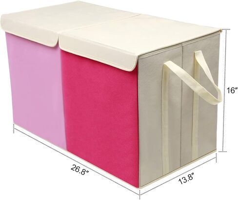 Toy Box Chest, Collapsible Sturdy Storage Bins with Lids, Extra Large Kids Toy Storage Organizer Boxes Bins Baskets for Kids, Boys, Girls, Nursery Room, Playroom, Closet (A-TBX-GRAY-MULTI) in Saudi Arabia