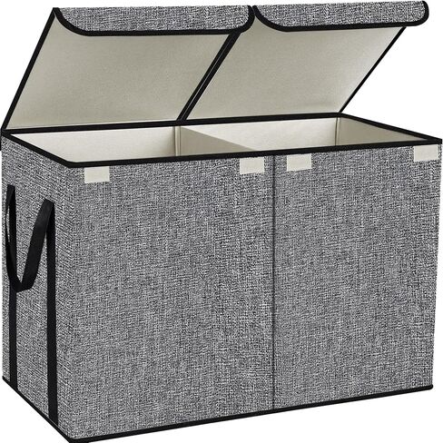 Toy Box Chest, Collapsible Sturdy Storage Bins with Lids, Extra Large Kids Toy Storage Organizer Boxes Bins Baskets for Kids, Boys, Girls, Nursery Room, Playroom, Closet (A-TBX-GRAY-MULTI) in Saudi Arabia