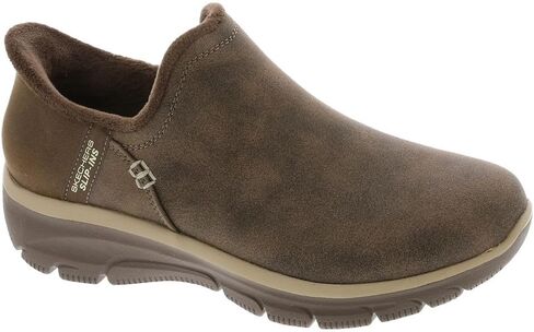 حذاء Skechers للسيدات سهل الاستخدام - ساعة عصرية بدون استخدام اليدين سهل الارتداء للكاحل، أسود، عرض 5.5 in Saudi Arabia
