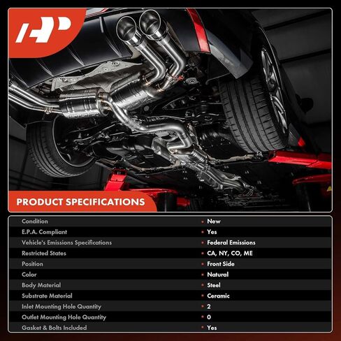 A-Premium Front Catalytic Converter Kit Direct-Fit Compatible with Ram ProMaster 1500 2014-2021, ProMaster 2500 2014-2021, ProMaster 3500 2014-2021, 3.6L, EPA Compliant, Replace# 68190012AB in Saudi Arabia