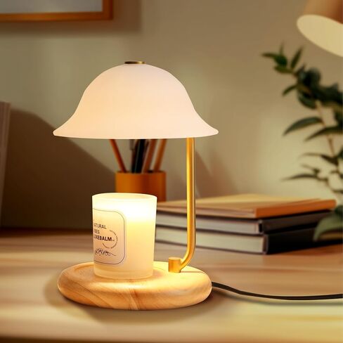 Candle Warmer Lamp with Bulbs, Dimmable Electric Candle Lamp with Timer, Adjustable Height, Wax Melting Warmer Compatible with Large Jar Candles, Home Decor Gifts in Saudi Arabia