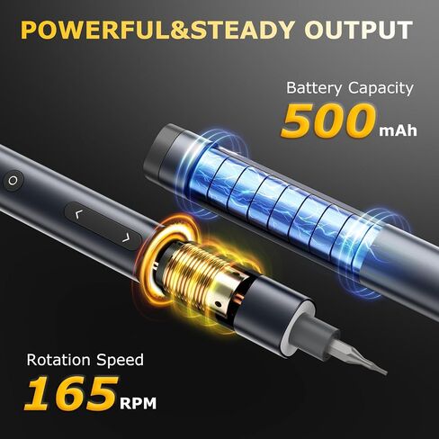 3.7V Mini Electric Screwdriver Set, 57-in-1 Magnetic Bits Precision Screwdriver Set, Cordless Screwdriver with LED Light, 3 Torque Settings Repair Tool Set for Phone Camera Laptop Watch in Saudi Arabia