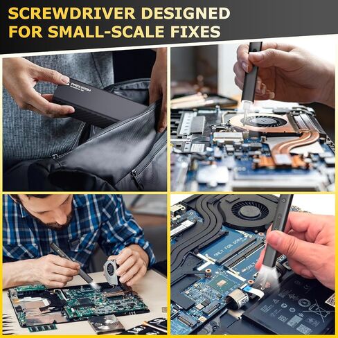 3.7V Mini Electric Screwdriver Set, 57-in-1 Magnetic Bits Precision Screwdriver Set, Cordless Screwdriver with LED Light, 3 Torque Settings Repair Tool Set for Phone Camera Laptop Watch in Saudi Arabia