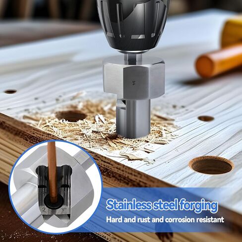 3/4" Bench Dog Hole Chamfer Reamer Tool,Woodworking Workbench Dog Hole Chamfer Reamer Tool T10 Alloy Blade 9mm Hex Shank Dog Holes Polished Finish Tool for Standard Electric Drills(19mm) in Saudi Arabia