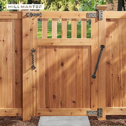 12" Gate Spring Self Closing Outdoor Door Spring Automatic Gate Closure Hardware with Adjustable Tool for Wooden Vinyl Fence, Black Finish in Saudi Arabia