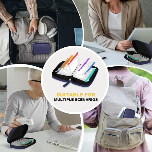 A8 Waterproof Pill Organizer Set, Twice-Daily Large Pill Organizer for Seven Days, Pill Storage with 14 Color-Coded Pouches, Reusable Travel Medicine Organizer in Saudi Arabia