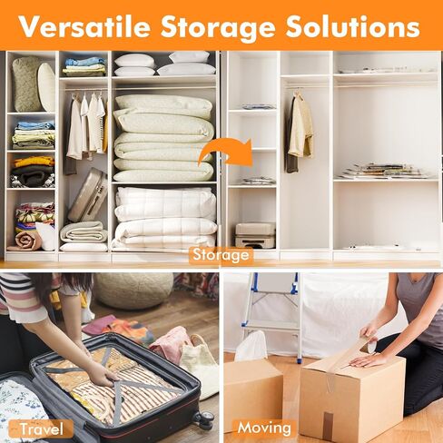 24 Pack Vacuum Storage Bags with Electric Pump, (5 Jumbo, 5 Large, 5 Medium, 5 Small, 4 Roll Up Bags) Space Saver Bag for Clothes, Mattress, Blanket, Duvets, Pillows, Comforters,Travel… in Saudi Arabia