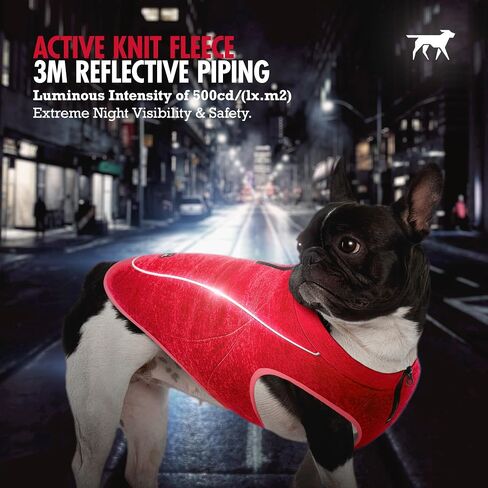 Insulated Fleece Sweater for Dogs | Lightweight Warm Dog Vest | Zipper Port for Harness | Cold Weather Winter Jacket | Rain Snow Repellant Coat | Adjustable for Small Medium Large Male Dogs (Blue/M) in Kuwait