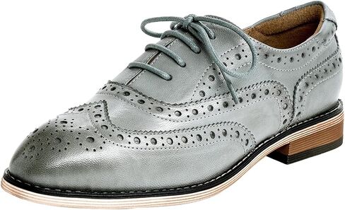 Mona flying Women's Leather Perforated Lace-up Oxfords Brogue Wingtip Shoes for Ladies Women in Saudi Arabia
