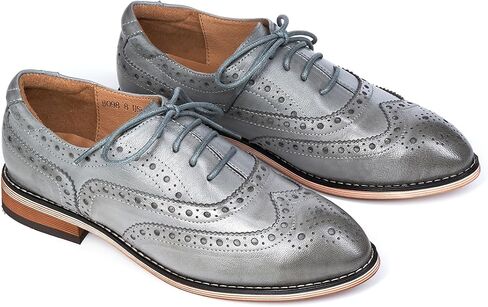 Mona flying Women's Leather Perforated Lace-up Oxfords Brogue Wingtip Shoes for Ladies Women in Saudi Arabia