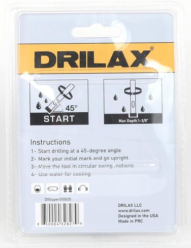 Drilax 4 Inch Diamond Hole Saw Ceramic Porcelain Tile Quartz Granite Countertop Glass Bottle Super Long Life Vacuum Brazed Technology Single Pack Tile Drill Bit 4 inch in Saudi Arabia