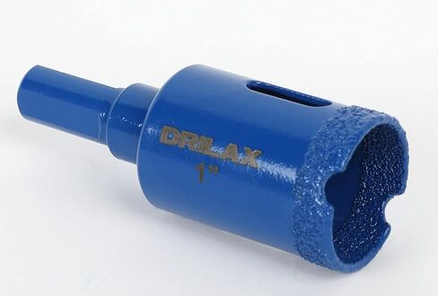 Drilax 4 Inch Diamond Hole Saw Ceramic Porcelain Tile Quartz Granite Countertop Glass Bottle Super Long Life Vacuum Brazed Technology Single Pack Tile Drill Bit 4 inch in Saudi Arabia