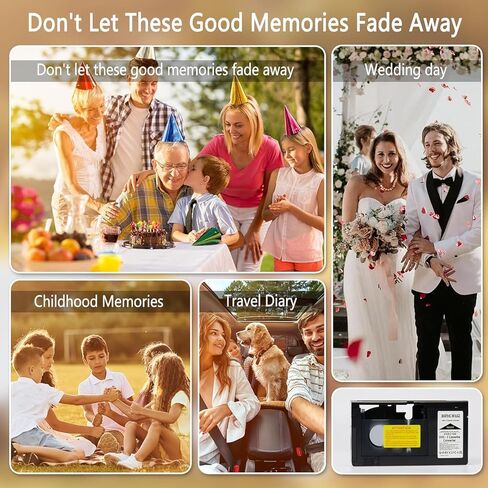 VHS Cassette Adapter, Camcorders SVHS VHS-C to VHS, Motorized VHS Cassette Converter (Not Compatible with 8mm / MiniDV / Hi8) in Kuwait