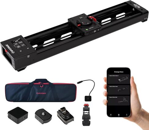 IFOOTAGE Shark Slider Nano II 660, 17'' Multi Axis Motorized Camera Slider, APP/IPS Control Slider Dolly Rail, Payload 15.4lbs, Compatible with DJI Stabilizer, Cameras, Fluid Heads in Saudi Arabia