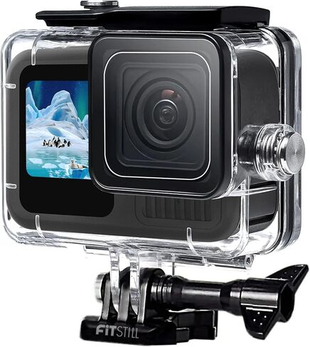 FitStill 196FT/60M Waterproof Case for Go Pro Hero 9 Hero 10 Hero 11 Hero 12 Black,Protective Underwater Diving Housing for Hero 9/10/11/12 Black Action Camera Accessories Kit in Saudi Arabia