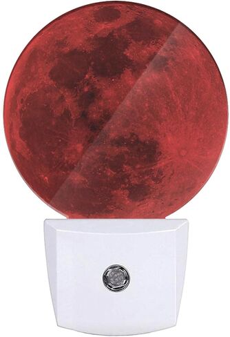 Blood Moon Lamp A Red Full Moon Night Light Plug into Wall Auto Sensor Plug in Night Lights Auto LED Lamp Energy Saving Round Lights for Boys Girls Men Women in Kuwait