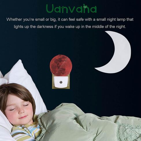 Blood Moon Lamp A Red Full Moon Night Light Plug into Wall Auto Sensor Plug in Night Lights Auto LED Lamp Energy Saving Round Lights for Boys Girls Men Women in Kuwait