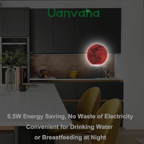 Blood Moon Lamp A Red Full Moon Night Light Plug into Wall Auto Sensor Plug in Night Lights Auto LED Lamp Energy Saving Round Lights for Boys Girls Men Women in Kuwait